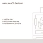 Justus Agero W+ Kaminofen Stahl Schwarz | Speckstein – Bild 2
