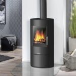 Justus Austin 5 II Kaminofen Stahl Schwarz / Kalkstein Cream – Bild 4