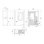 Extraflame Luisella 5.0 Maxi Pelletofen Graphitgrau