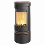 Lotus Kaminofen Orbis 1 Coffee Stone ecoLine , RR hinten od. RR oben / optional Griffvarianten – Bild 2