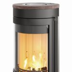 Lotus Kaminofen Orbis 1 Coffee Stone ecoLine , RR hinten od. RR oben / optional Griffvarianten – Bild 3