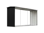 vidaXL Brennholzlager Verzinkter Stahl 330 x 92 x 153 cm Anthrazit – Bild 4