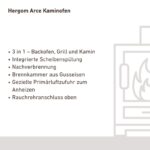 Hergom Arce Kaminofen Stahl Schwarz mit Backfach – Bild 9