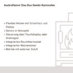 Austroflamm Clou Duo Kombi-Kaminofen Stahl Gussgrau – Bild 11