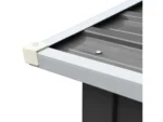 vidaXL Brennholzlager Verzinkter Stahl 330 x 92 x 153 cm Anthrazit – Bild 6