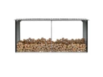 vidaXL Brennholzlager Verzinkter Stahl 330 x 92 x 153 cm Anthrazit