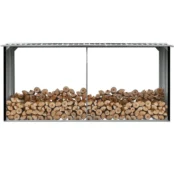 vidaXL Brennholzlager Verzinkter Stahl 330 x 92 x 153 cm Anthrazit