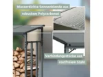 holz4home Kaminholzregal Metall für Außen Anthrazit Pulverbeschichtet Inklusive Ofenhandschuh M – Bild 5