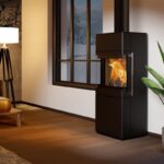Lotus Allure Kaminofen Stahl schwarz, RR hinten od. RR oben