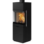 Lotus Allure Kaminofen Stahl schwarz, RR hinten od. RR oben – Bild 2