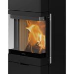 Lotus Allure Kaminofen Stahl schwarz, RR hinten od. RR oben – Bild 3