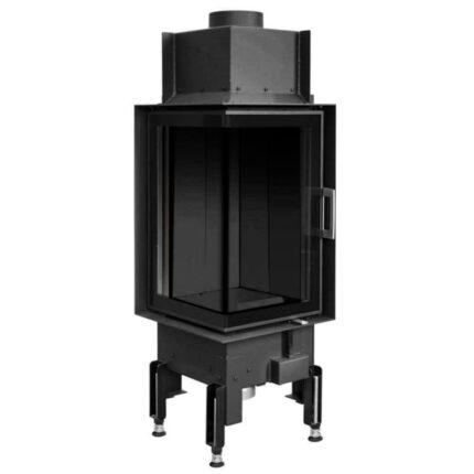 Austroflamm 38x38x57 K 2.0 Kamineinsatz Ecke links Feuerraum Schwarz
