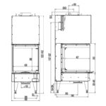 Austroflamm 48x51x51 S3 2.0 Kamineinsatz Feuerraum Schwarz – Bild 4