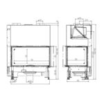 Austroflamm 89x49x45 S 2.0 Kamineinsatz Ecke rechts – Bild 5