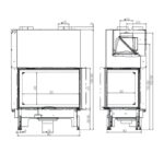 Austroflamm 89x49x57 S 2.0 Kamineinsatz Ecke rechts – Bild 5