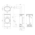 Austroflamm Clou compact Cook Kaminofen Stahl gussgrau, RR oben – Bild 11