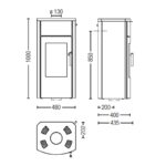 Austroflamm Jini Xtra 2.0 Kaminofen Stahl Gussgrau – Bild 6