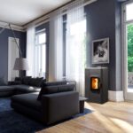 Austroflamm Ruby Pelletofen Stahl Schwarz, Topplatte Keramik Anthrazit – Bild 6