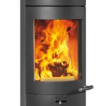 Austroflamm Tower Xtra 2.0 Kaminofen Stahl gussgrau, RR oben oder hinten – Bild 3