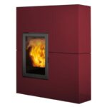 Edilkamin Blade2 12 Up Pelletofen Stahl Bordeaux – Bild 2