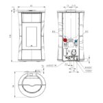 Edilkamin Cherie H 14 Evo Keramik Weiß Set + Kombispeicher THKE 600 + SWT – Bild 2