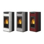 Edilkamin Tera H 30 EVO wasserführender Pelletofen Keramik Bordeaux inkl. Kit R-FX – Bild 5