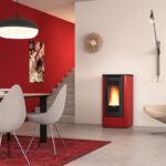 Extraflame Dahiana Plus VFS Pelletofen Stahl Bordeaux – Bild 5