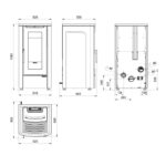 Extraflame Dahiana Plus VFS Pelletofen Stahl Bordeaux – Bild 6