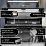 Feuergott Gas-Grillstation Hektor 4B-S inkl. Abdeckhaube