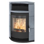 Fireplace Lyon Eckkaminofen Stahl Schwarz | Speckstein – Bild 2