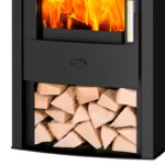 Fireplace Tuvalu Kaminofen Stahl Schwarz | Topplatte Sandstein – Bild 4