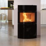 Austroflamm Fynn Xtra 2.0 Kaminofen Stahl / Schwarz, Glasfront Oben + Unten