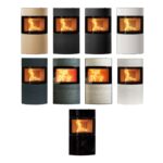 Austroflamm Fynn Xtra 2.0 Kaminofen Stahl / Schwarz, Glasfront Oben + Unten