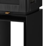 Hergom Glow Kaminofen Gusseisen Schwarz mit Bankerhöhung – Bild 5