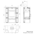 Haas+Sohn Tirol Kaminofen Perlschwarz / Grün – Bild 5
