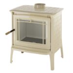 Hergom Shelburne Kaminofen Gusseisen Beige emailliert – Bild 3