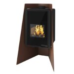 HS Flamingo Deluxe Island Kaminofen Braun – Bild 2
