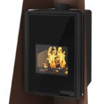 HS Flamingo Deluxe Island Kaminofen Braun – Bild 3