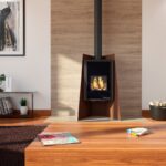 HS Flamingo Deluxe Island Kaminofen Braun – Bild 8