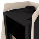 HS Flamingo Deluxe Island Kaminofen Creme – Bild 6