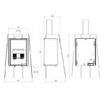 HS Flamingo Deluxe Island Kaminofen Braun – Bild 10
