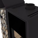HS Flamingo Deluxe Kampa Kaminofen Schwarz Regal links – Bild 5