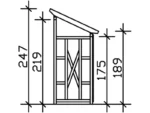 Skan Holz Holzunterstand Lars 2 290 x 128 cm Nussbaum – Bild 3