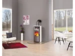 Hark Dauerbrand-Kaminofen Opera-B Schwarz Keramik Cremeweiß 7 kW Autom. EEK: A+