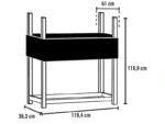ShelterLogic Kaminholzregal mit Wetterschutz 120 cm x 36 cm – Bild 2