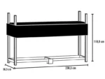 ShelterLogic Kaminholzregal mit Wetterschutz 239 cm x 36 cm – Bild 3