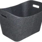Firefix Kaminholzkorb aus Filz 56 cm x 35 cm Anthrazit