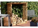 Dobar Kaminholzregal 56090E Kiefernholz 140 cm x 50 cm x 143 cm – Bild 4