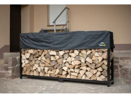 ShelterLogic Kaminholzregal mit Wetterschutz 239 cm x 36 cm