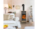 Fireplace Santiago Kaminofen Sandstein Schwarz 6 kW